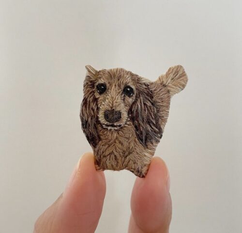 犬の刺繡