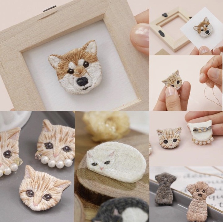 動物刺繡