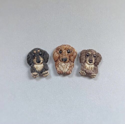 犬の刺繡