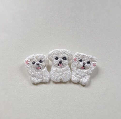 犬の刺繡