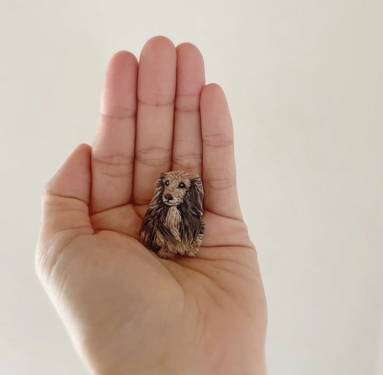 犬の刺繍