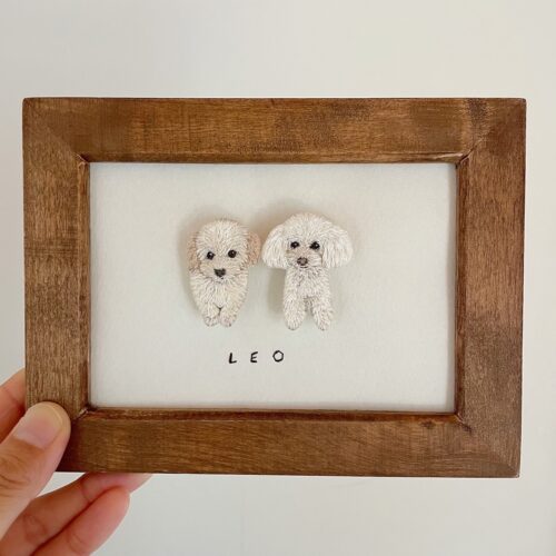 犬の刺繡