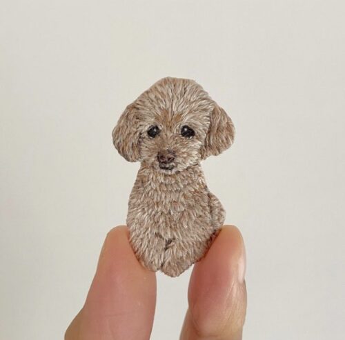 【うちの子刺繡】犬のオーダー刺繍☆ミニチュアダックスさん☆ | ちくちく。糸のじかん